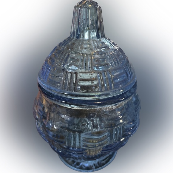 Honey Jar Blue Glass - Picture 9 of 9